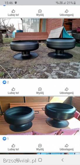 Pusty zbiornik LPG,  palenisko na grill