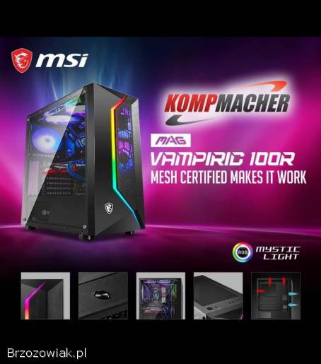 KOMUNIA!  NOWY PROFESJONALNY KOMPUTER GAMINGOWY MSI DO GIER Z LEDAMI ARGB!