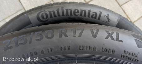 215/50r17 CONTINENETAL,  stan idealny 4 opony 17 caili,  + 6mm