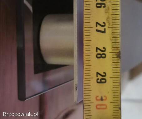 Duży zegar ścienny 80 cm x 30 cm Szklano aluminiowy