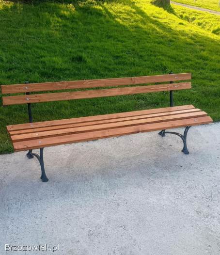 Meble ogrodowe ławka stół nogi żeliwne deska ławkowa