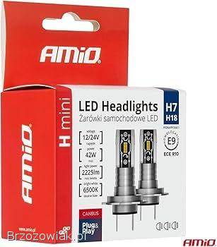 ŻARÓWKI LED H7 ORYGINALNY ROZMIAR HOMOLOGACJA ŚNIEŻNA BIEL 9-32V