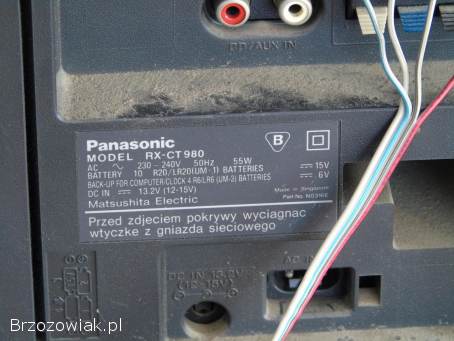 Radio odtwarzacz Panasonic RX-TC980 sprawny Vintage.  DOSTAWA.