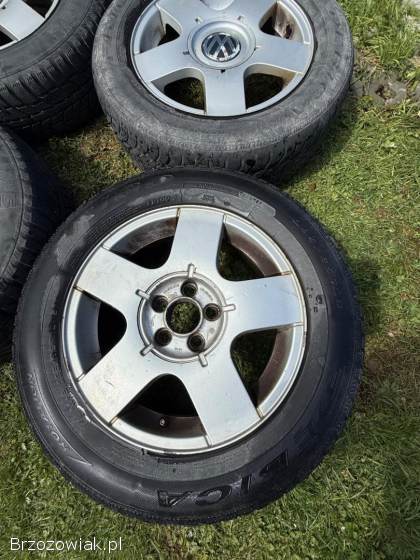 Felgi 15,  5 x 100 do VW Golf 4,  opony zimowe