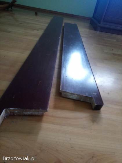 Parapety drewniane solidne – Mahoń– 2 sztuki