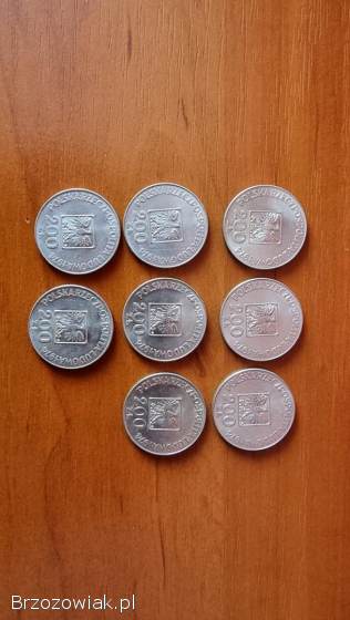 Monety srebrne 200 zł.  XXX LAT PRL 1974 -  sztuk 8