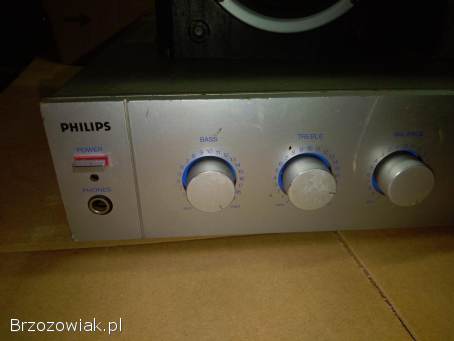 Miniwieża wzmacniacz philips + kolumny komplet na części
