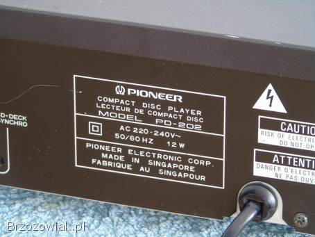 Odtwarzacz płyt Pioneer PD-202 sprawny i ładny.  WYSYŁKA.