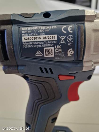 Klucz udarowy Bosch GDX 18V-285 + 2 x aku + ładowarka