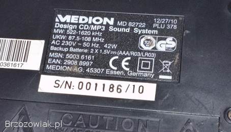 Radio Medion USB SD AUX z pilotem