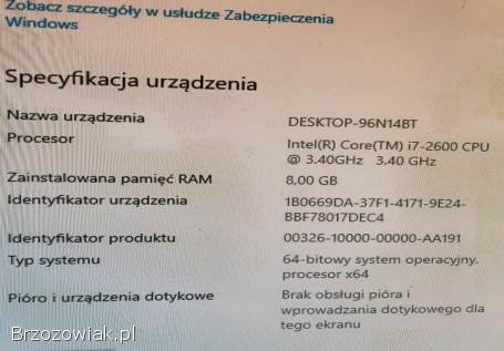 Komputer HP i7 8GB GT 530