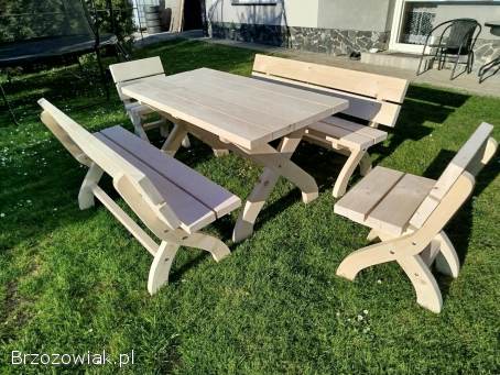 Meble ogrodowe drewniane zestaw mebli
