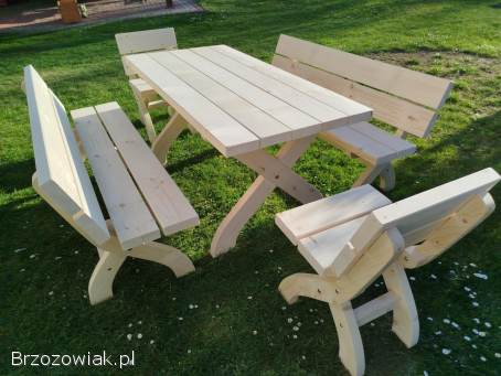 Meble ogrodowe drewniane zestaw mebli