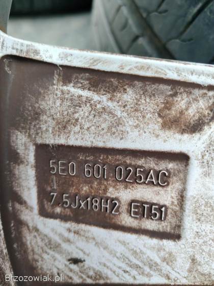 Felgi Aluminiowe 18 Skoda OE VW Audi Borbet roczne opony 225/40 6mm Bieżnik!