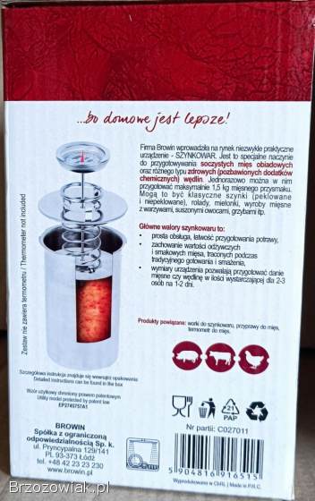Szynkowar Biowin na 1,  5 kg!  NOWY!  + zestaw woreczków
