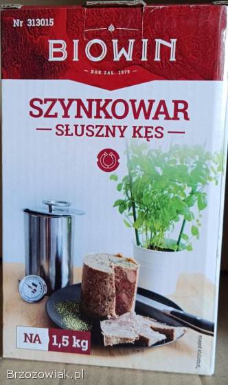 Szynkowar Biowin na 1,  5 kg!  NOWY!  + zestaw woreczków