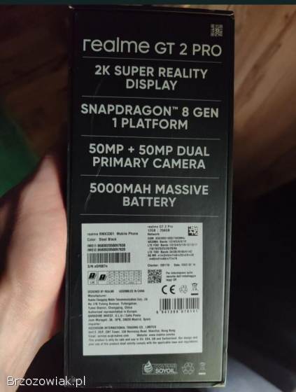 Realme GT2 Pro Ram 12(24)/256 GB Jak nowy 120Hz EtuiFoliaŁadowarka