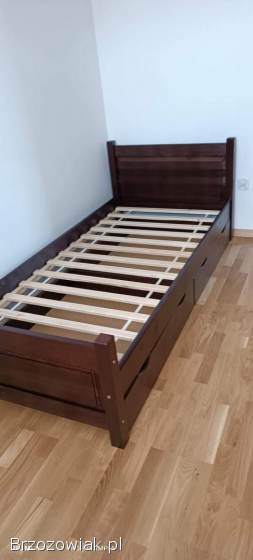 Łóżko 120x200 z drewna sosnowego z materacem nowe