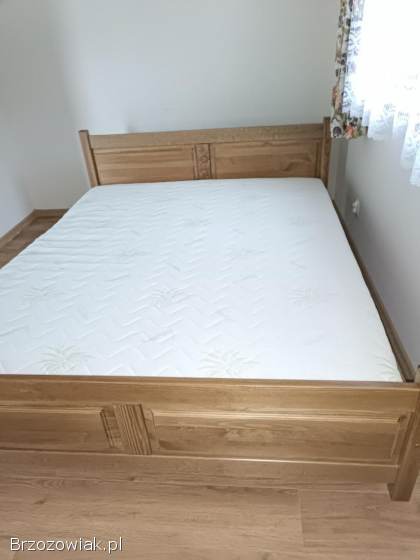 Łóżko 180x200 z drewna sosnowego z materacem nowe