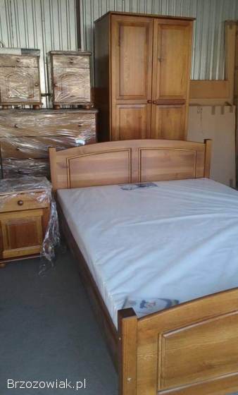 Łóżko 180x200 z drewna sosnowego z materacem nowe