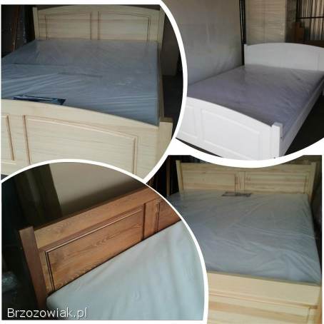 Łóżko 180x200 z drewna sosnowego z materacem nowe