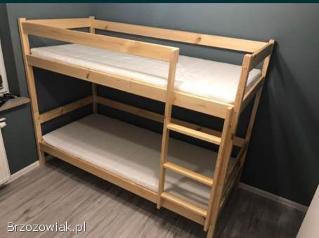 Łóżko piętrowe z materacami nowe