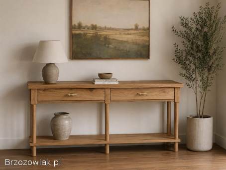 Producent / Konsola Dębowa / Sekretarzyk Pod Wymiar / Lite Drewno Styl LOFT / Sk