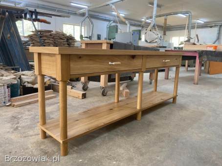Producent / Konsola Dębowa / Sekretarzyk Pod Wymiar / Lite Drewno Styl LOFT / Sk