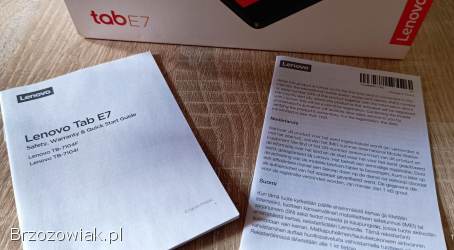 Tablet Lenovo Tab E7 TB-7104F z folią ochronną na wyświetlaczu