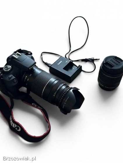 Canon EOS2000D + obiektyw 18-55mm + obiektyw 75-300mm + torba + statyw m
