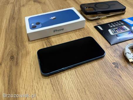Okazja!  Iphone 13 -  Niebieski!  Kondycja Baterii 100!  Super Stan!  Gwarancja!