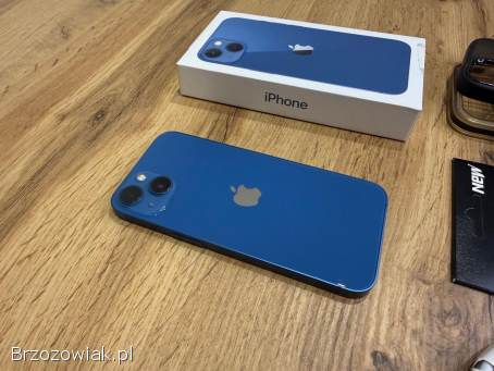 Okazja!  Iphone 13 -  Niebieski!  Kondycja Baterii 100!  Super Stan!  Gwarancja!