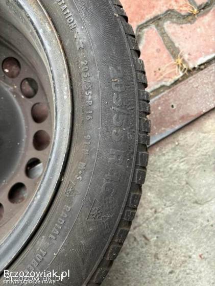 Felgi stalowe 16 calowe AUDI BMW z oponami zimowymi Continental 205/55 R16