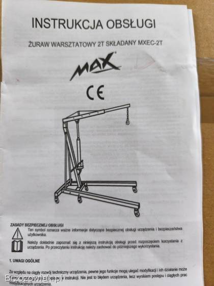 Dźwig warsztatowy