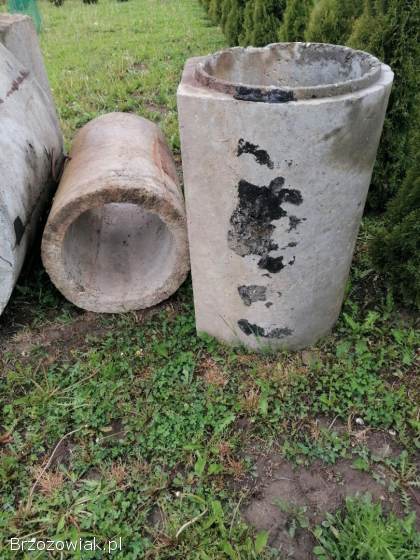 Kręgi betonowe fi 50 3 sztuki 100cm,  fi100 1 sztuka 100cm