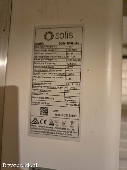 Falownik Solis 3p4k 4g z wifi