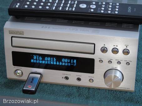 Śliczna wieża Denon RCD-M37 pilot USB mp3 CD Rds AUX sprawna.  DOSTAWA