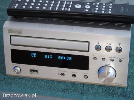 Śliczna wieża Denon RCD-M37 pilot USB mp3 CD Rds AUX sprawna.  DOSTAWA