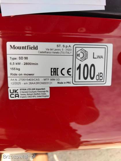Traktorek kosiarka mountfield Stiga Nowy
