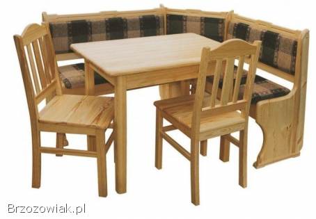 Narożnik kuchenny + stół drewno sosnowe