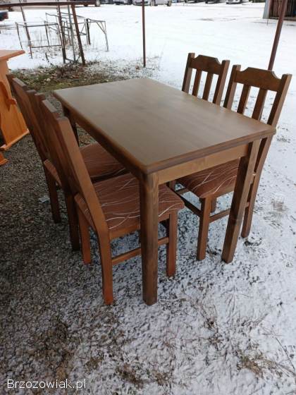 Krzesla + stół drewno sosnowe nowe