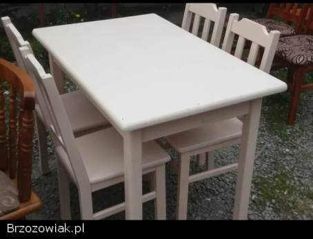 Krzesla + stół drewno sosnowe nowe