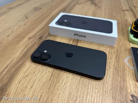 Okazja!  Iphone 16 -  Czarny!  Rewelacyjny Stan!  Polecam!  Gwarancja!