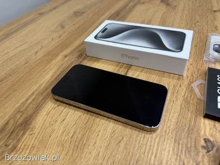 Okazja!  Iphone 15 Pro -  Tytanowa Biel!  Kondycja Baterii 100!  Polecam!