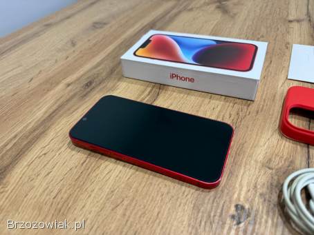 Okazja!  Iphone 14 -  Czerwony!  Gwarancja!  Bateria 100!  Super Stan!