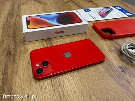 Okazja!  Iphone 14 -  Czerwony!  Gwarancja!  Bateria 100!  Super Stan!