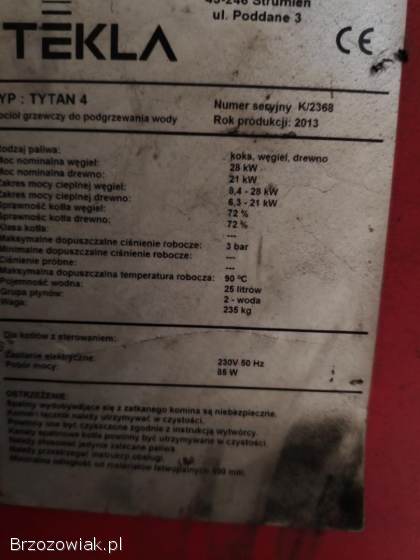 Kocioł c.  o.  piec.