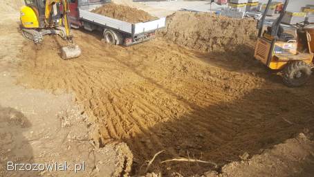 Usługi minikoparką 2.  5 i 2.  8T,  wywrotką 3,  5T
