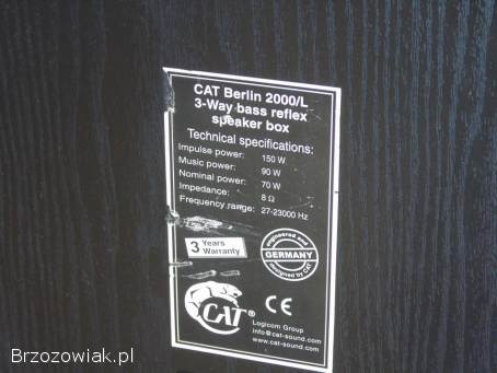 Kolumny Cat Berlin 2 x 150 wat 8 ohm.  DOSTAWA.