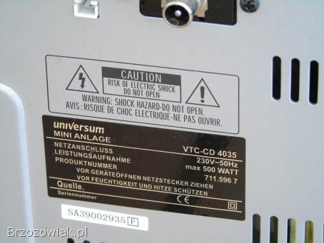 Wieża Universum 500 wat RDS CD AUX.  DOSTAWA